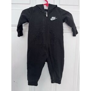 Nike Baby Sportswear Essentials Hooded Full-Zip Coverall Black 6M